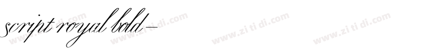 script royal bold字体转换